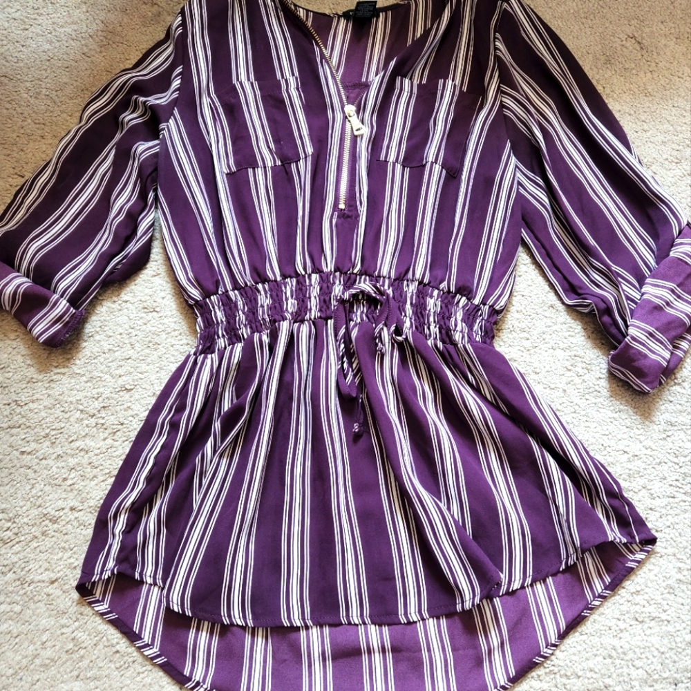 Rue 21 Striped peplum tunic